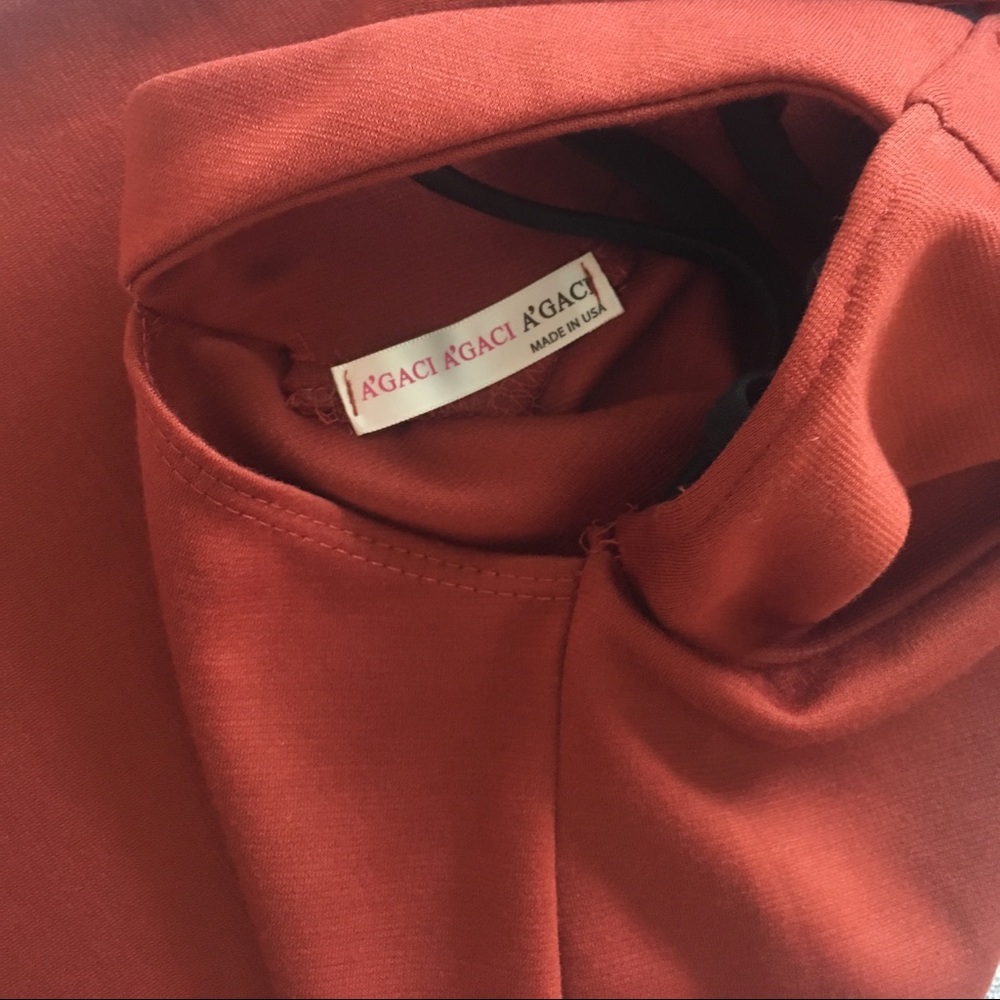 (2 for $20) Very Sexy Burnt Orange Dress- NWOT - Picture 4 of 5